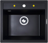 Кухонная мойка Zigmund&Shtain PLATZ 560 черный базальт/иск.гранит